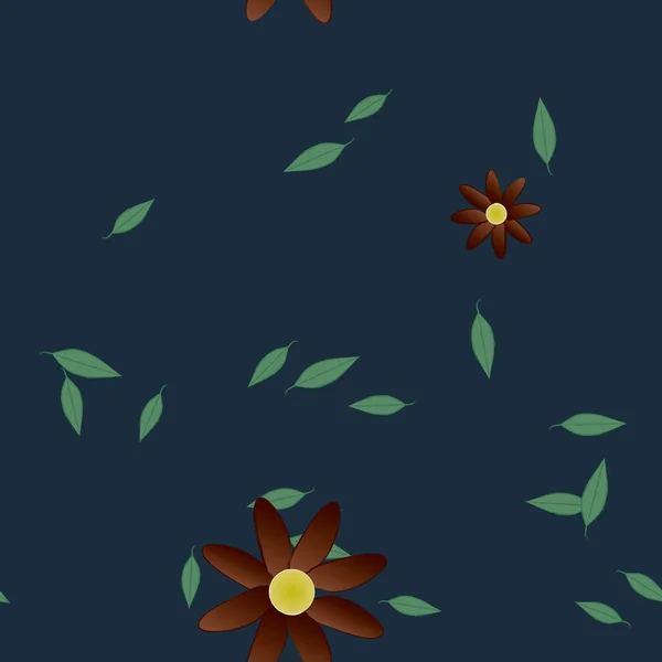 Flores Botánicas Patrón Fondo Vector Floral Ilustración — Vector de stock