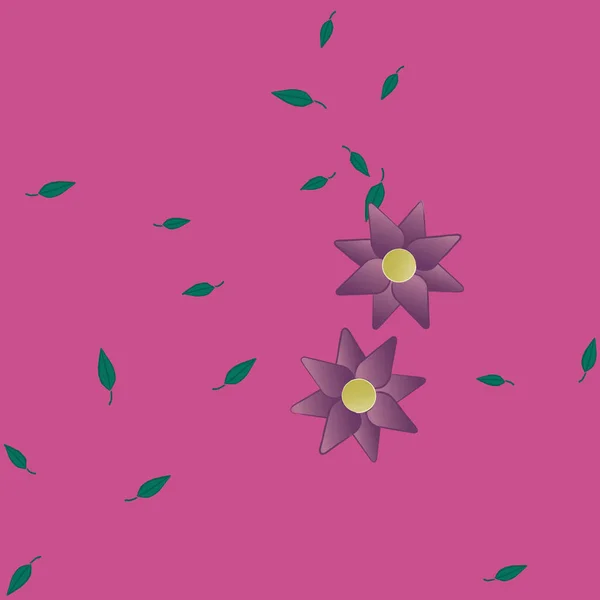 Fundo Botânico Floral Flores Ilustração Vetorial — Vetor de Stock