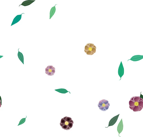 Fleurs Fleur Papier Peint Illustration Vectorielle — Image vectorielle