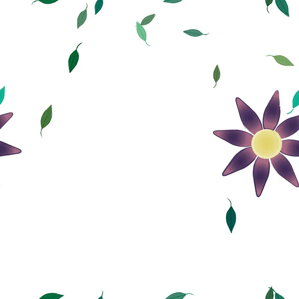 Schöne Botanische Hintergrund Blumen Vektor Illustration — Stockvektor