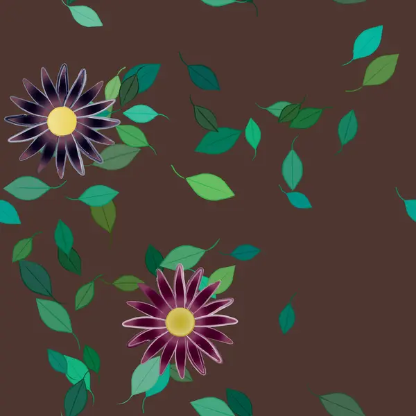 Fleurs Été Fond Illustration Vectorielle — Image vectorielle