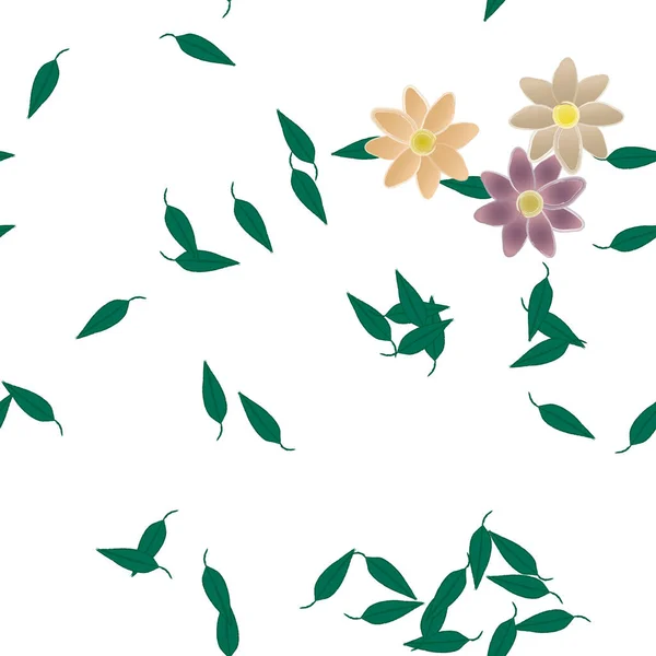 Sommer Blumen Hintergrund Vektor Illustration — Stockvektor