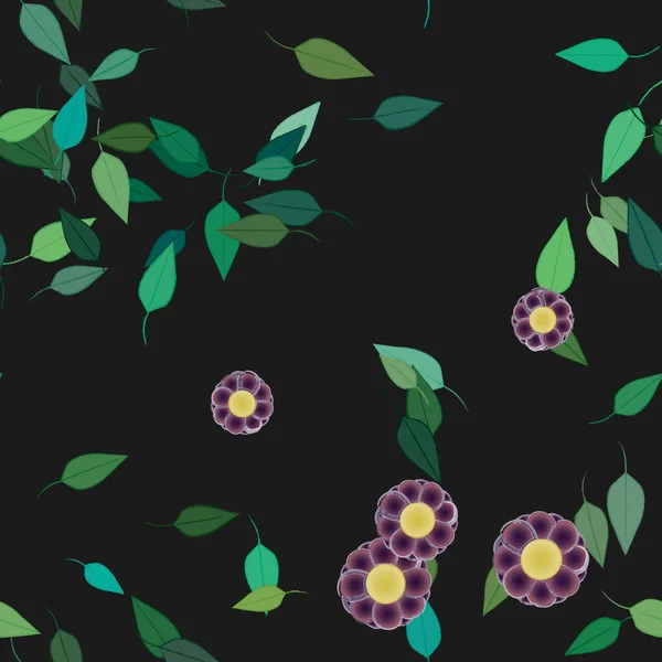 Fondo Floral Color Flores Vector Ilustración — Vector de stock