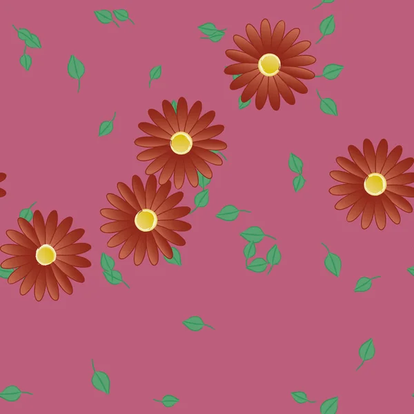 Sommer Blumen Hintergrund Vektor Illustration — Stockvektor