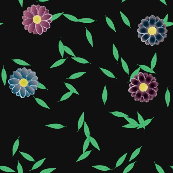 Fleurs Été Fond Illustration Vectorielle — Image vectorielle