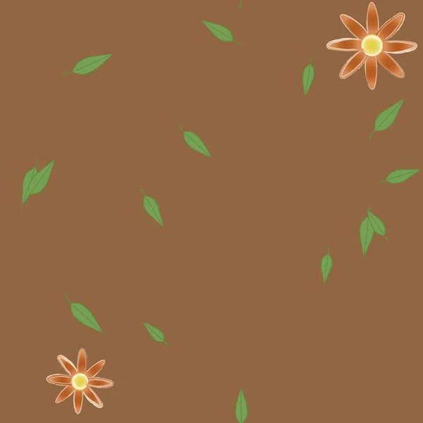 Beau Fond Botanique Illustration Vectorielle Fleurs — Image vectorielle