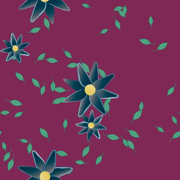 Квіти Векторна Ілюстрація Красивий Ботанічний Фон — стоковий вектор