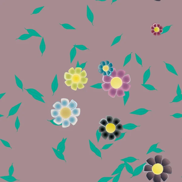 Blumenschmuck Hintergrund Blumen Vektor Illustration — Stockvektor