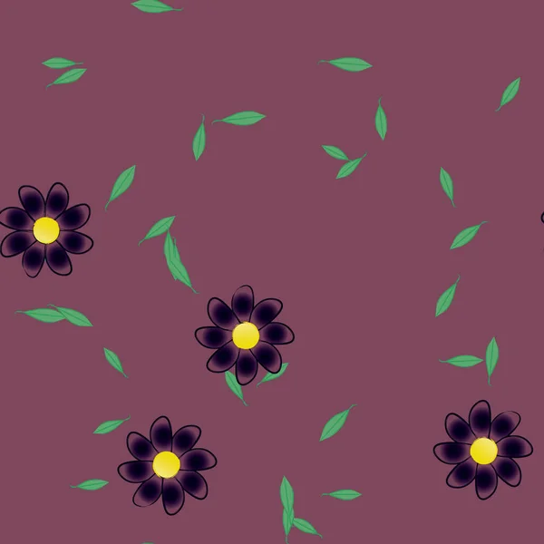 Bloesem Gebladerte Bloemen Bloei Behang Vector Illustratie — Stockvector