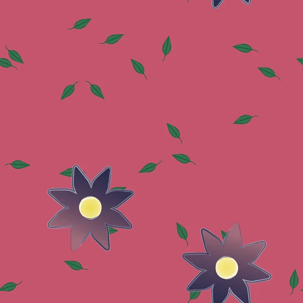 Laub Blumen Blühen Tapete Vektorillustration — Stockvektor