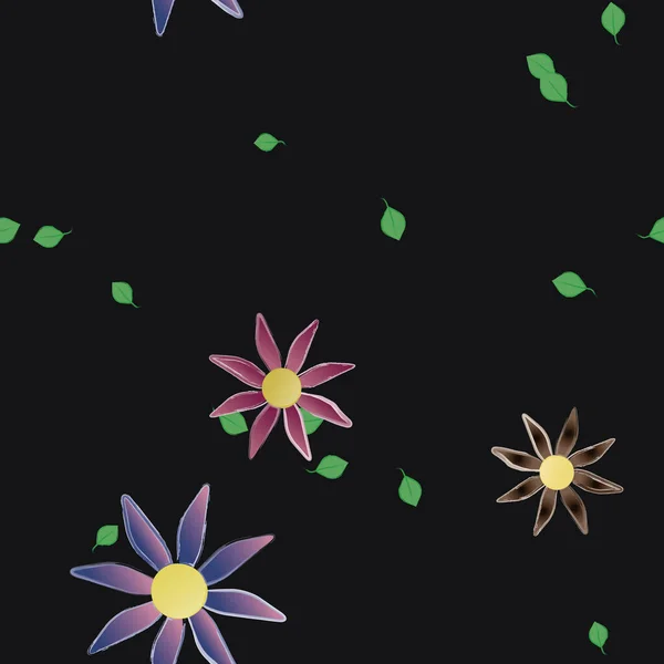 葉植物の背景や花のベクターイラスト — ストックベクタ