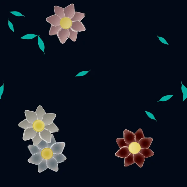 Fleurs Été Fond Illustration Vectorielle — Image vectorielle