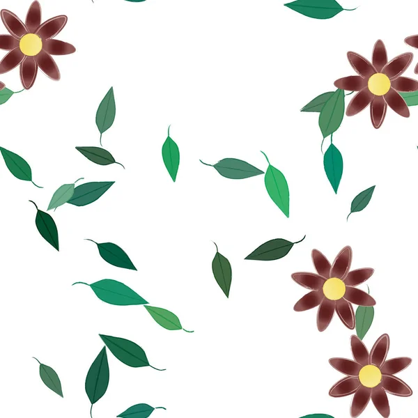 Blumenschmuck Hintergrund Blumen Vektor Illustration — Stockvektor