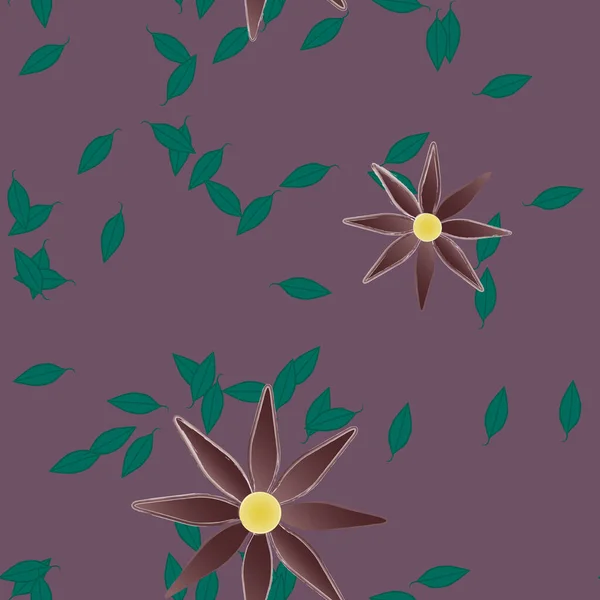 Fundo Padrão Flores Ilustração Vetorial — Vetor de Stock