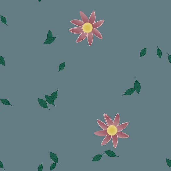 Sommar Blommor Bakgrund Vektor Illustration — Stock vektor