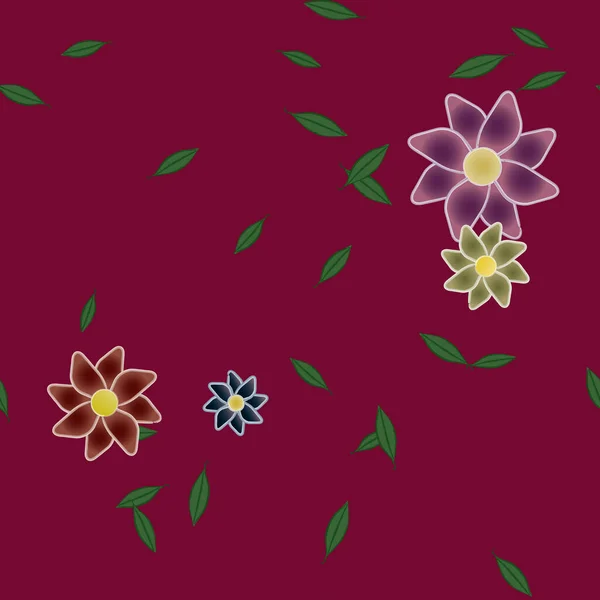 Fond Floral Coloré Illustration Vectorielle Fleurs — Image vectorielle