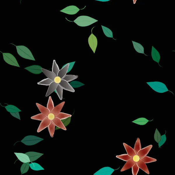 Fondo Ornamento Floral Flores Vector Ilustración — Vector de stock