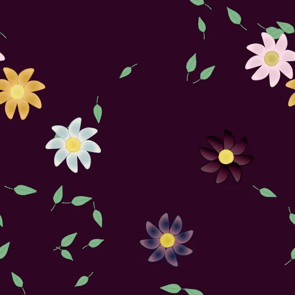 Fundo Ornamento Floral Flores Ilustração Vetor — Vetor de Stock