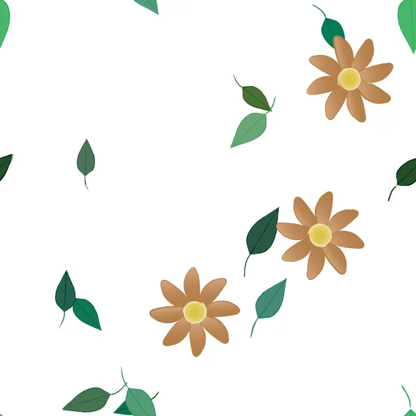 Vacker Botanisk Bakgrund Blommor Vektor Illustration — Stock vektor