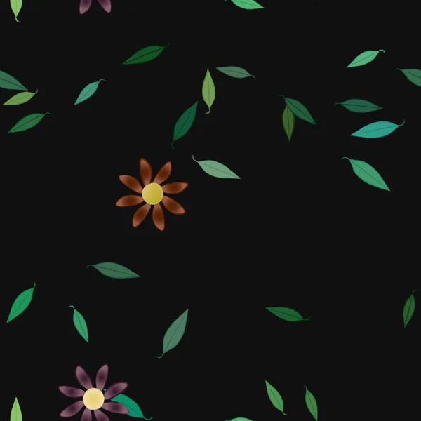 Květiny Vektorové Ilustrace Krásné Botanické Pozadí — Stockový vektor