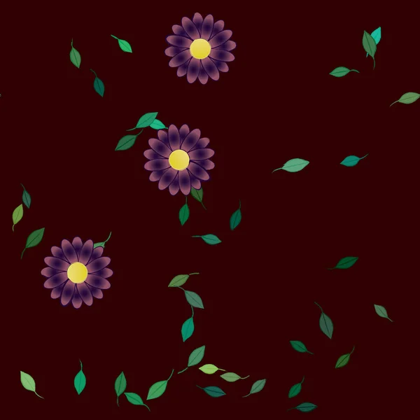 Fleurs Été Fond Illustration Vectorielle — Image vectorielle