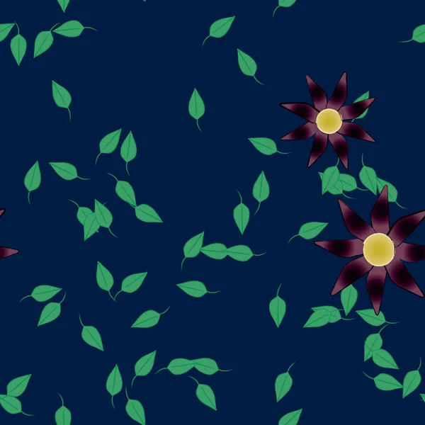 Fleurs Été Fond Illustration Vectorielle — Image vectorielle