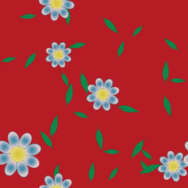 Flores Verano Fondo Vector Ilustración — Vector de stock