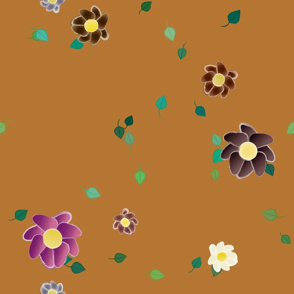 Květinové Botanické Pozadí Květinový Vektor Ilustrace — Stockový vektor