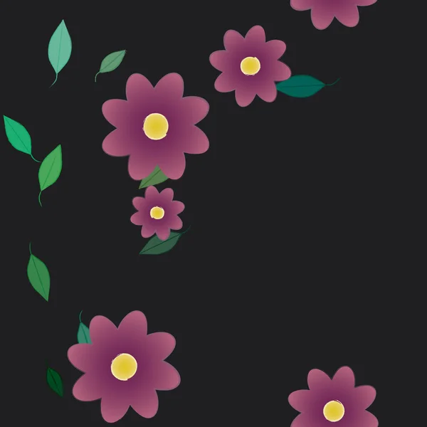 Sommer Blumen Hintergrund Vektor Illustration — Stockvektor