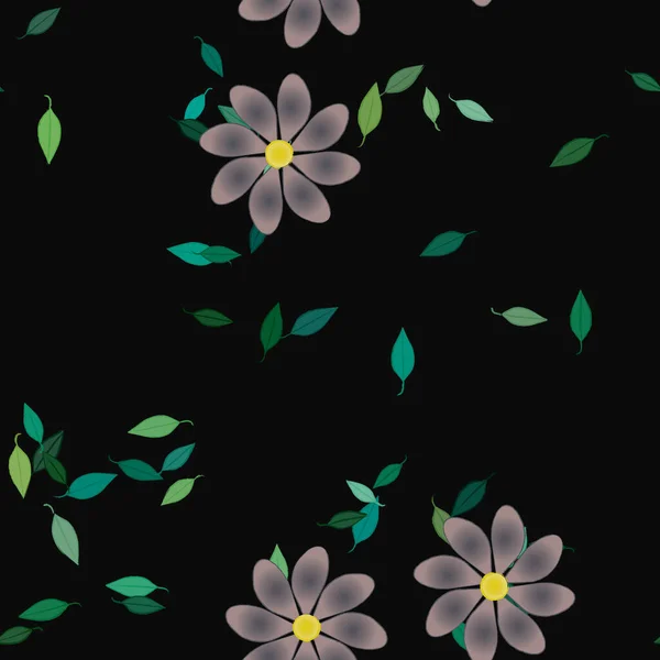 Flores Flor Papel Parede Ilustração Vetorial Belo Fundo Botânico — Vetor de Stock