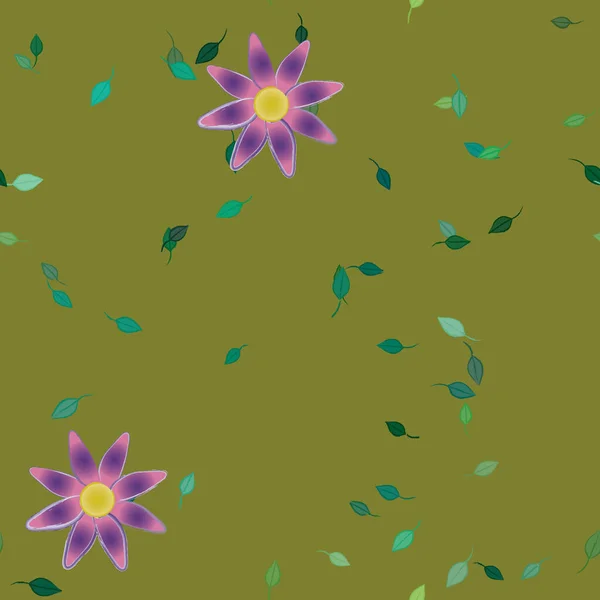 Beau Fond Botanique Illustration Vectorielle Fleurs — Image vectorielle
