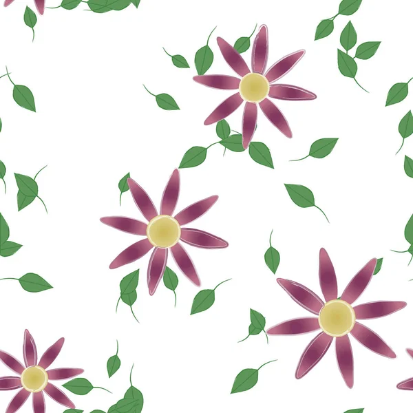 Fleurs Sans Couture Fleur Papier Peint Illustration Vectorielle Beau Fond — Image vectorielle