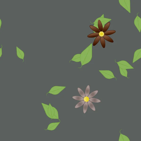 Bloesem Gebladerte Bloemen Bloei Behang Vector Illustratie — Stockvector