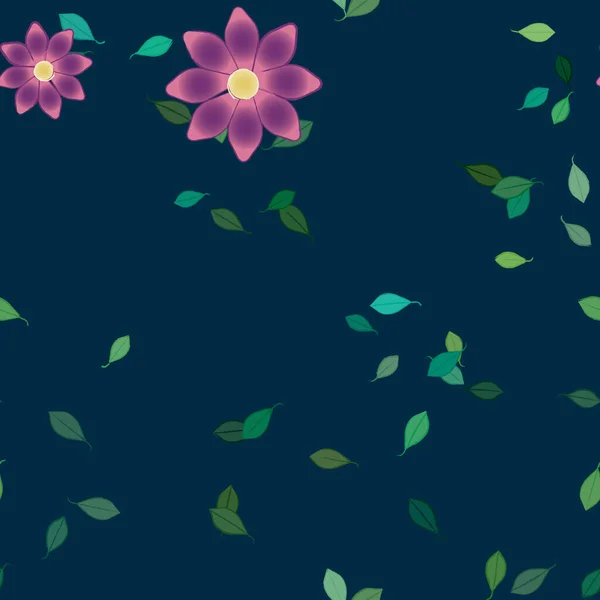 Fleurs Été Fond Illustration Vectorielle — Image vectorielle