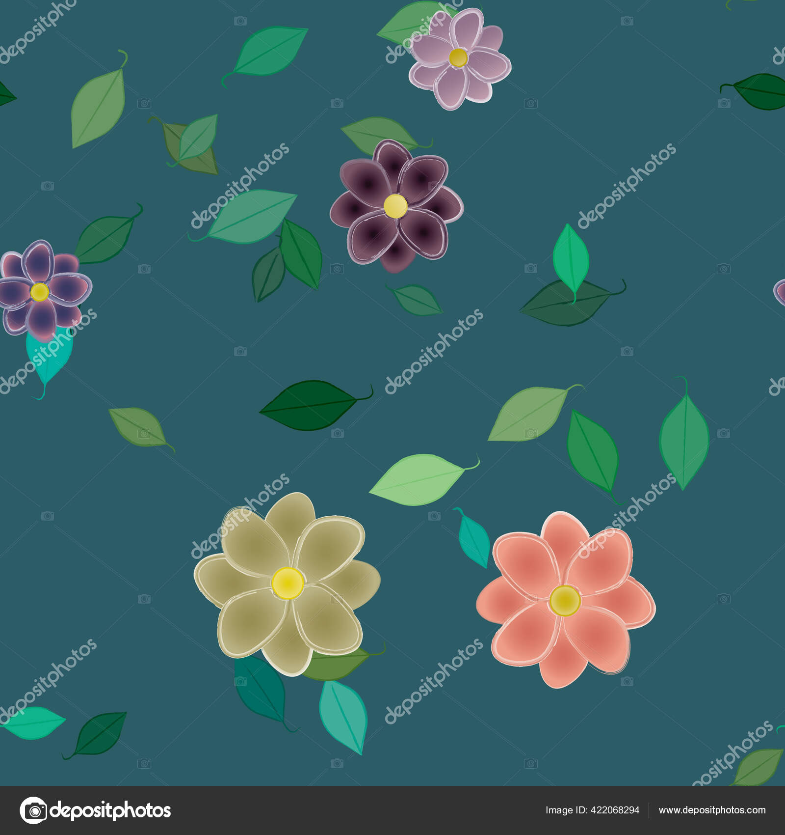 Flores Florecen Fondo Pantalla Vector Ilustración Hermoso Fondo Botánico  Vector de stock #422068294 de ©GeometricPatterns, image size:1600x1700