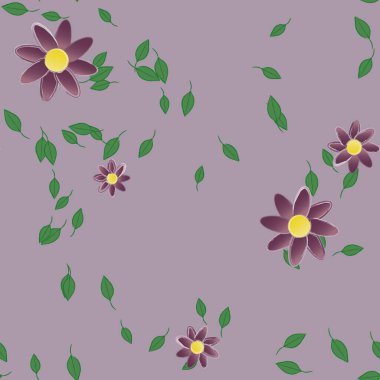 yaz çiçekleri arka plan, vektör illüstrasyonu