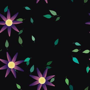 yaz çiçekleri arka plan, vektör illüstrasyonu