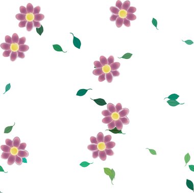 yaz çiçekleri arka plan, vektör illüstrasyonu