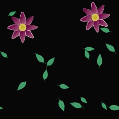 yaz çiçekleri arka plan, vektör illüstrasyonu