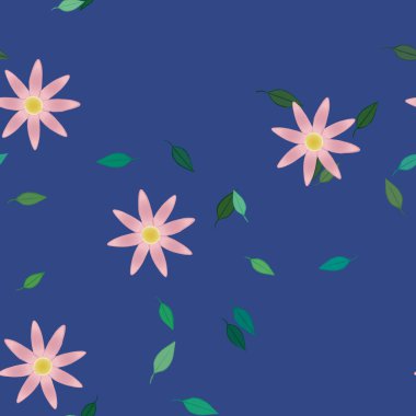 Çiçek yaprakları, çiçekler duvar kağıtları, vektör illüstrasyonları.