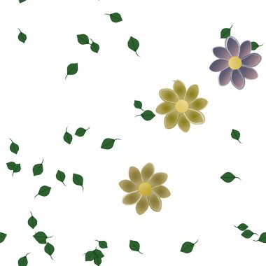 Çiçek yaprakları, çiçekler duvar kağıtları, vektör illüstrasyonları..
