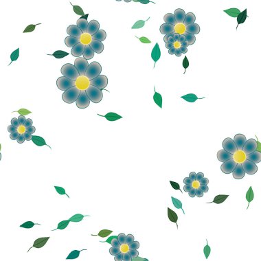 Çiçek yaprakları, çiçekler duvar kağıtları, vektör illüstrasyonları..