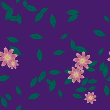 yaz çiçekleri arka plan, vektör illüstrasyonu