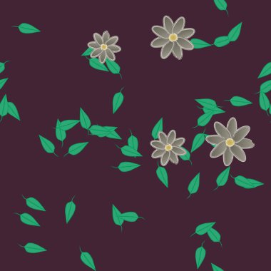 yaz çiçekleri arka plan, vektör illüstrasyonu