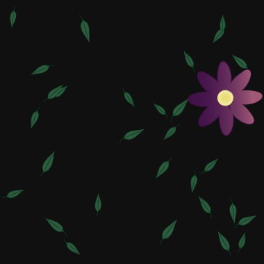 Çiçekler ve yapraklarla kusursuz bir desen.