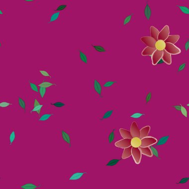 Çiçek süsü arka planı, çiçek vektör illüstrasyonu