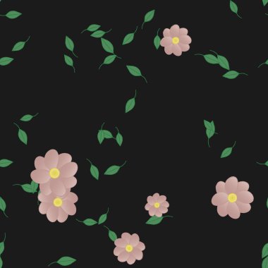 yaz çiçekleri arka plan, vektör illüstrasyonu