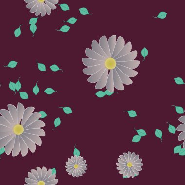 Çiçekler duvar kağıdı açar, vektör illüstrasyonu