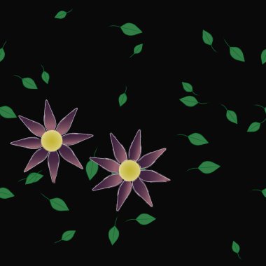 yaz çiçekleri arka plan, vektör illüstrasyonu