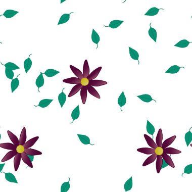 Renkli çiçek arkaplanı, çiçek vektör illüstrasyonu